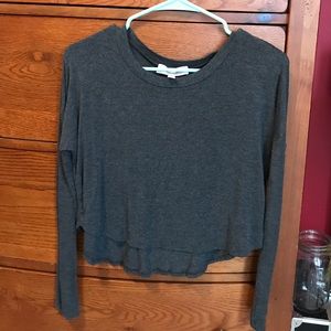 Grey cropped long sleeve